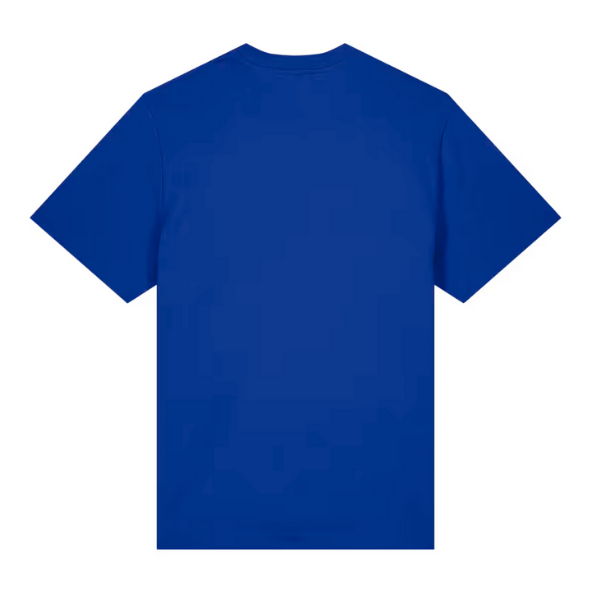 Besticktes T-Shirt mit 0201-Vorwahl in Blau