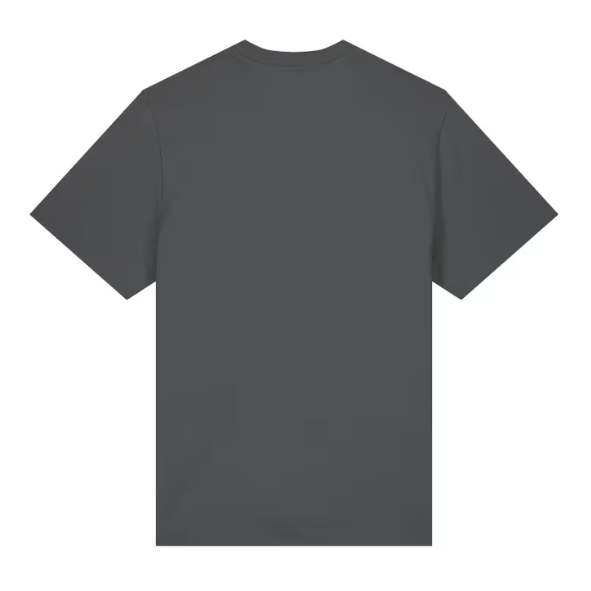 Besticktes T-Shirt aus 100% Baumwolle mit 0201-Vorwahl in Grau Anthrazite
