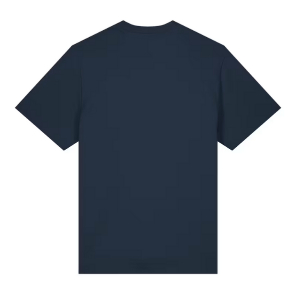 Besticktes T-Shirt mit 0201-Vorwahl in Navy